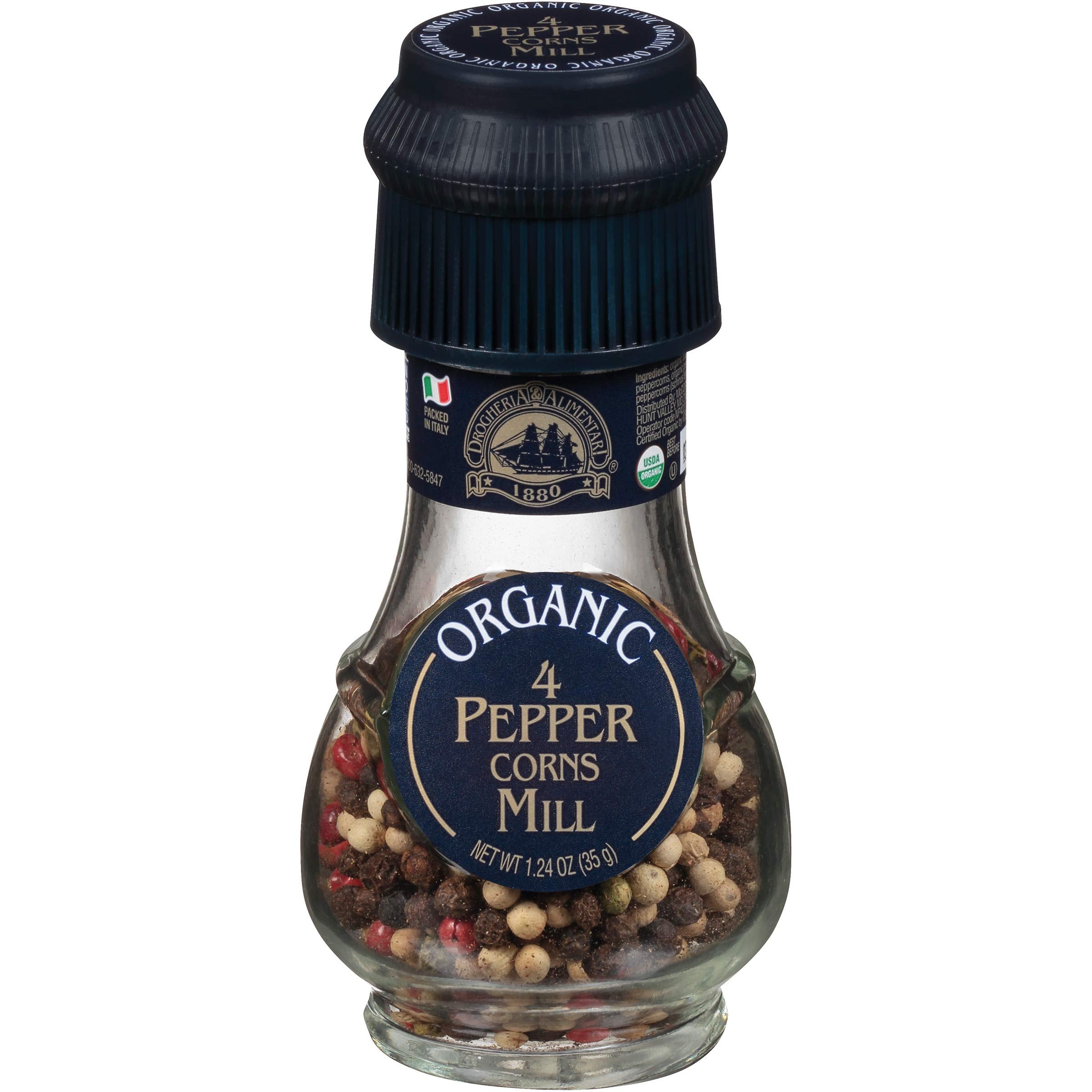 Drogheria & Alimentari Organic 4 Peppercorns Mill, 1.24 oz