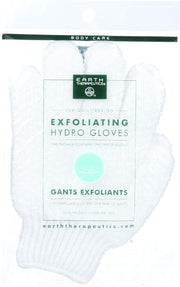 Earth Therapeutics Hydro Exfoliating Gloves, White, 1 Pair
