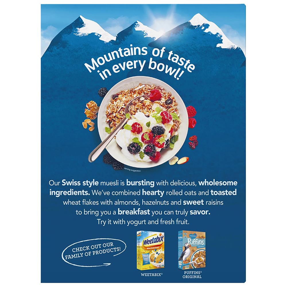 Alpen Original Muesli, Swiss Style Muesli Cereal, Whole Grain, Non-GMO Project Verified, Heart Healthy, Kosher, Vegan
