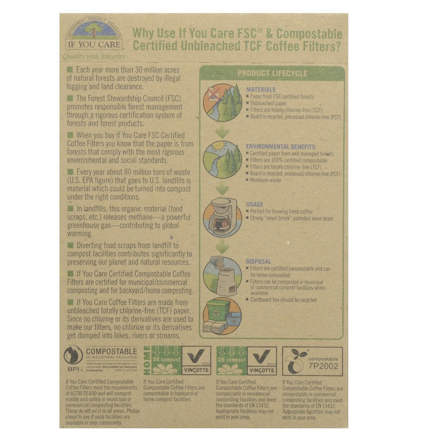 If You Care Coffee Filters # 2, 100 Count