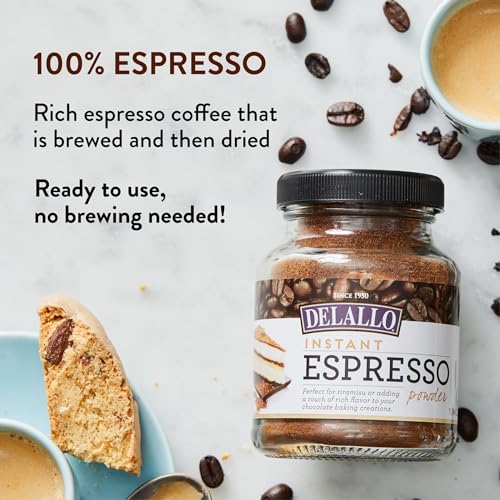 DeLallo Instant Espresso Powder, 1.94oz Jar