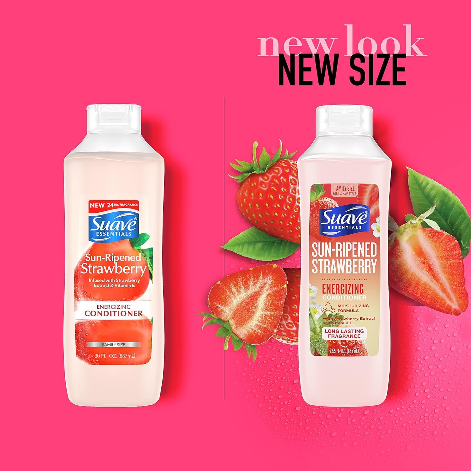 Suave Essentials Sun-Ripened Strawberry Conditioner 22.5 Ounce (Pack of 3)