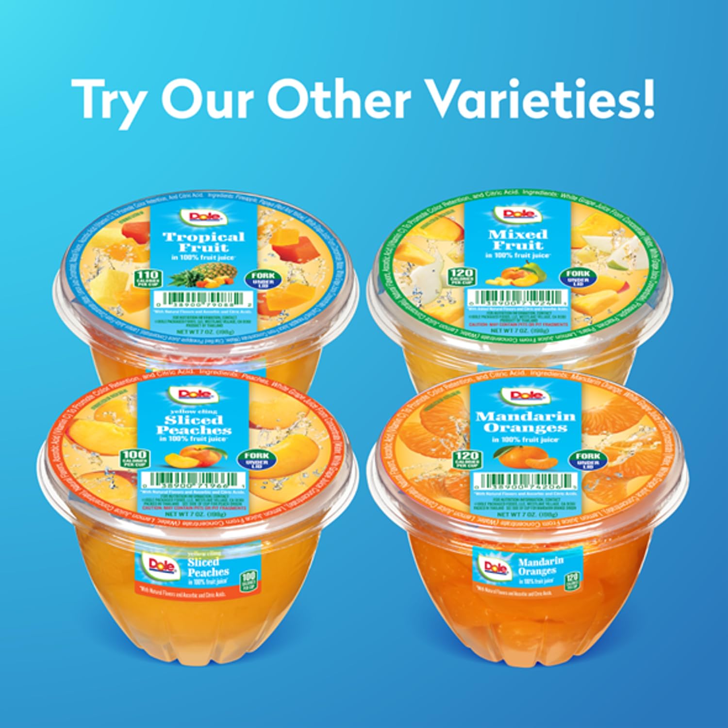 Dole Fruit Bowls Diced Peaches in 100% Juice, Gluten Free Healthy Snack, 7 Oz, 12 Total Cups
