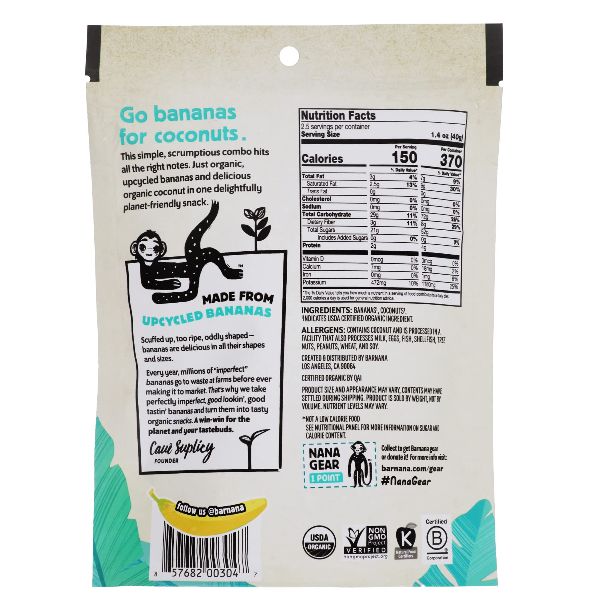 Barnana Organic Chewy Banana Bites