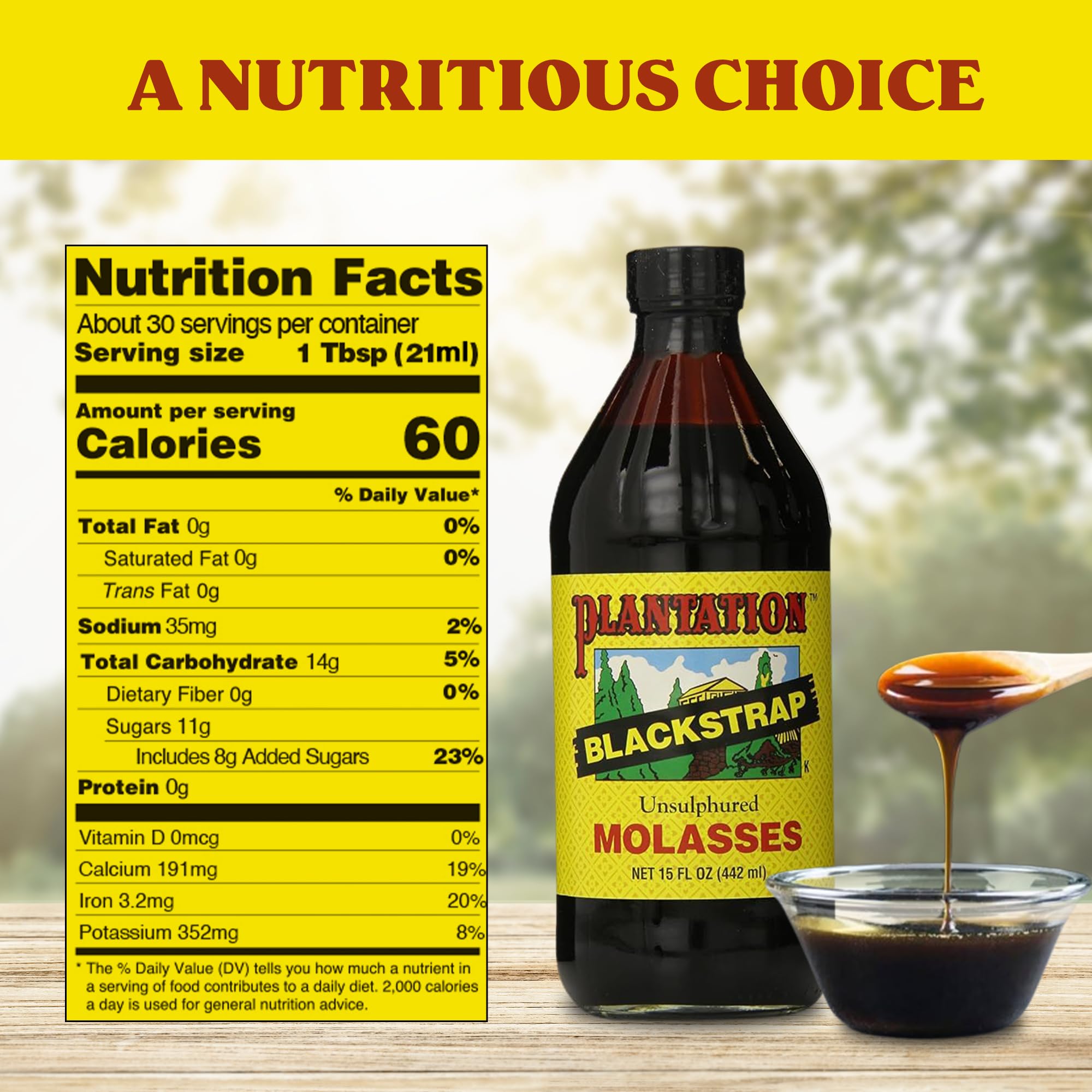 Plantation Blackstrap Molasses 15 oz
