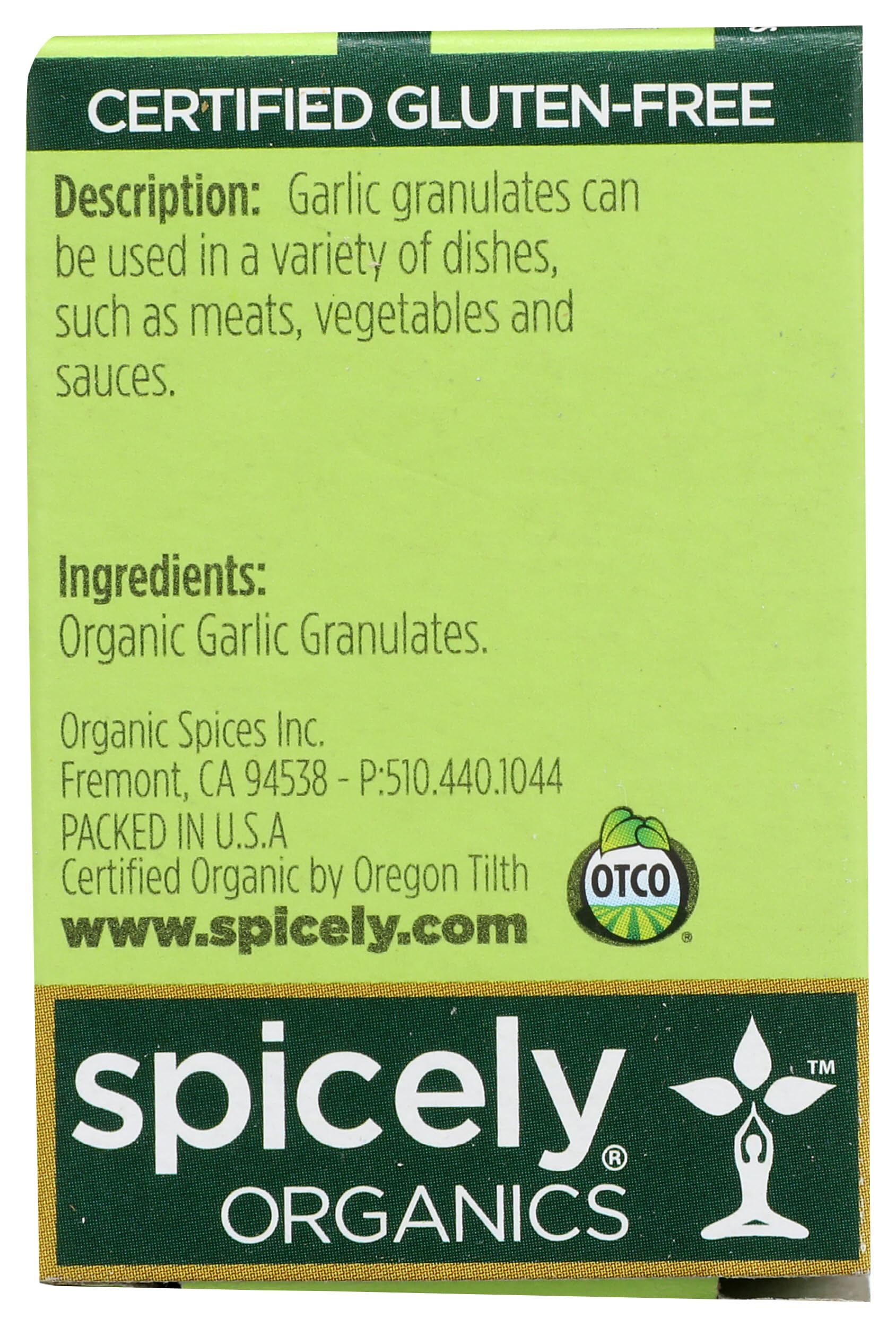 Spicely Organic Garlic Granulates