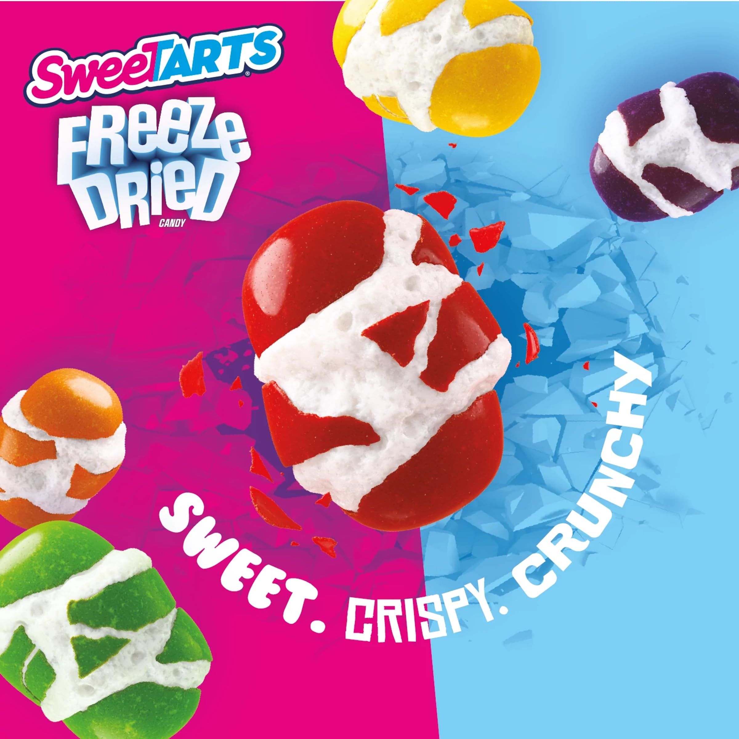 SweeTARTS Freeze Dried Candy, Fruity Flavored, Recloseable Bag 4.0 oz