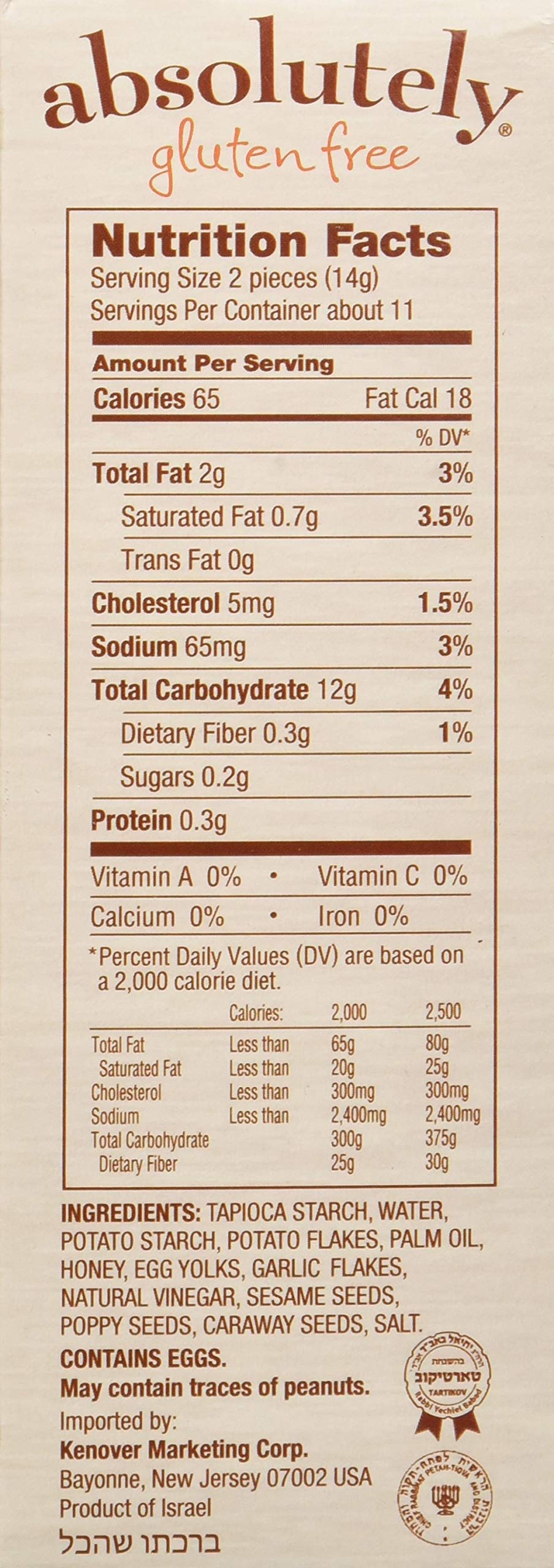 ABSOLUTELY GLUTEN FREE FLATBREAD GF EVERYTHING, 5.29 Ounce, Pack of 12