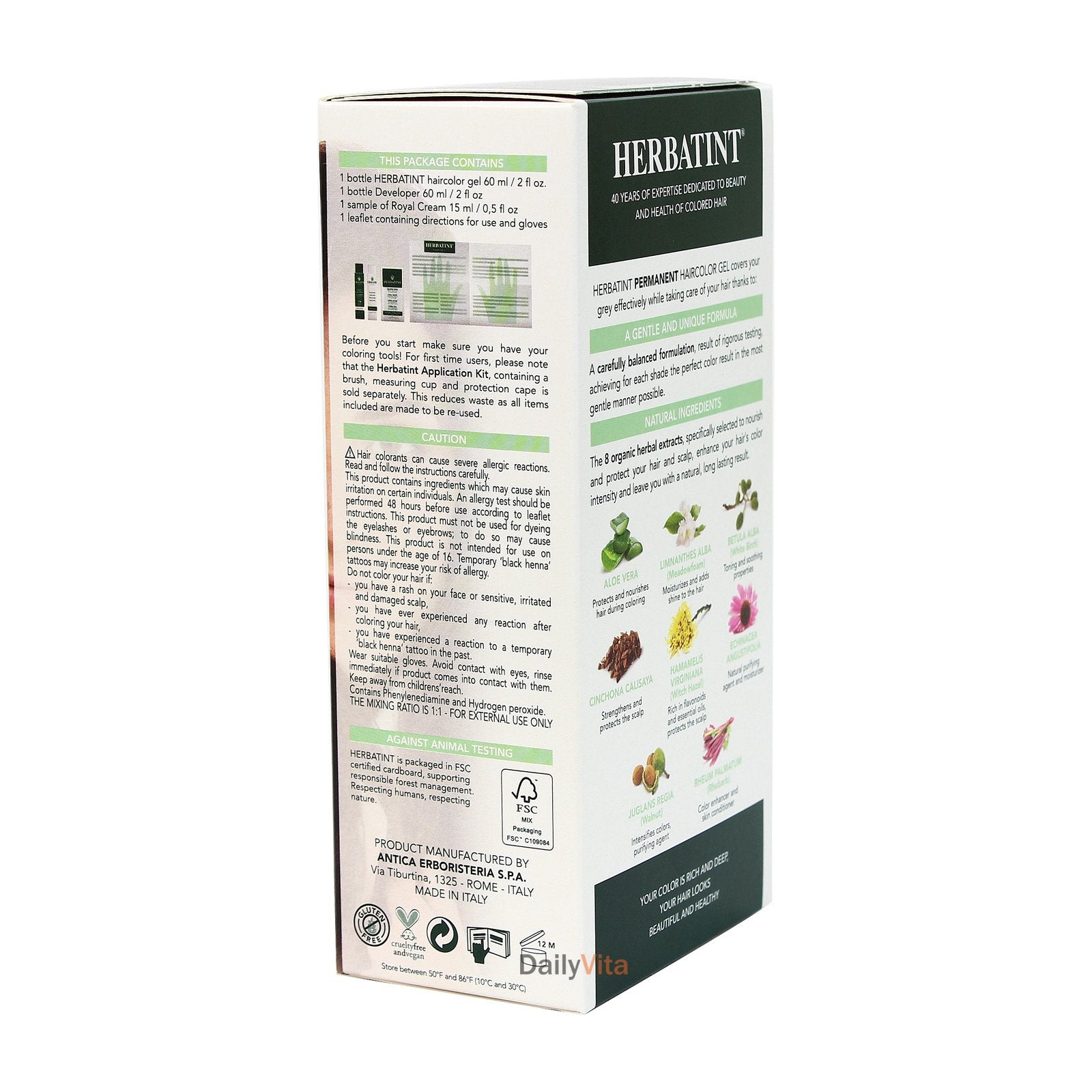 Herbatint Permanent Haircolor Gel 8N Light Blonde - 135 mL