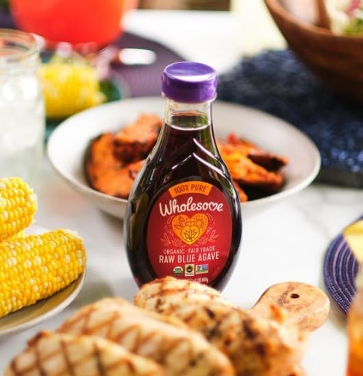 Wholesome Sweeteners 44-Ounce Organic Raw Blue Agave Nectar, Fair Trade, 100% Pure, Non GMO, Gluten Free & Vegan