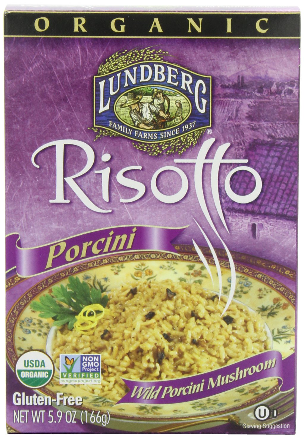 Lundberg Organic Porcini, Wild Mushroom Risotto, 5.9-Ounce Boxes (Pack of 12)