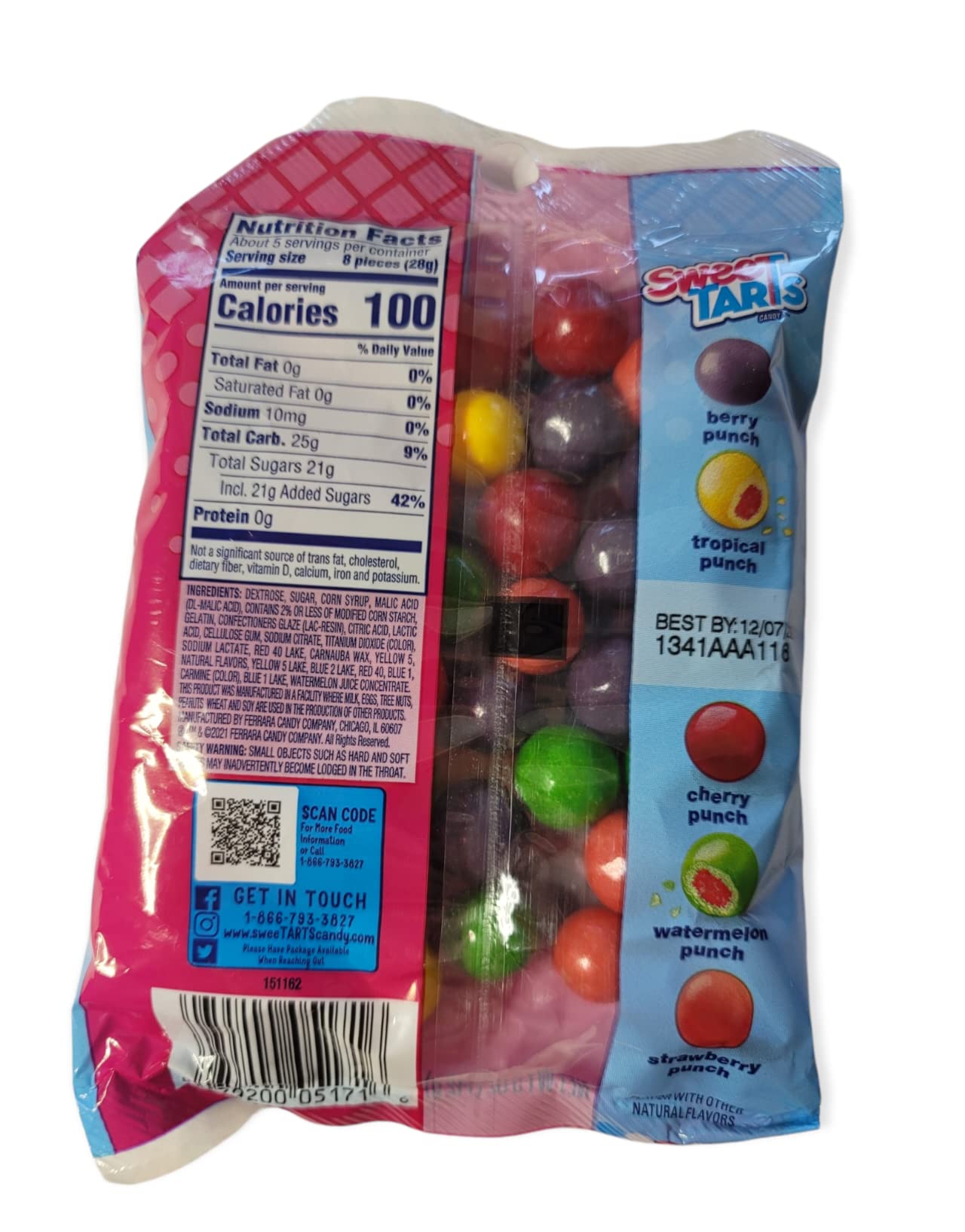 SweeTarts Chewy Fusions, Fruit Punch Medley, 5oz