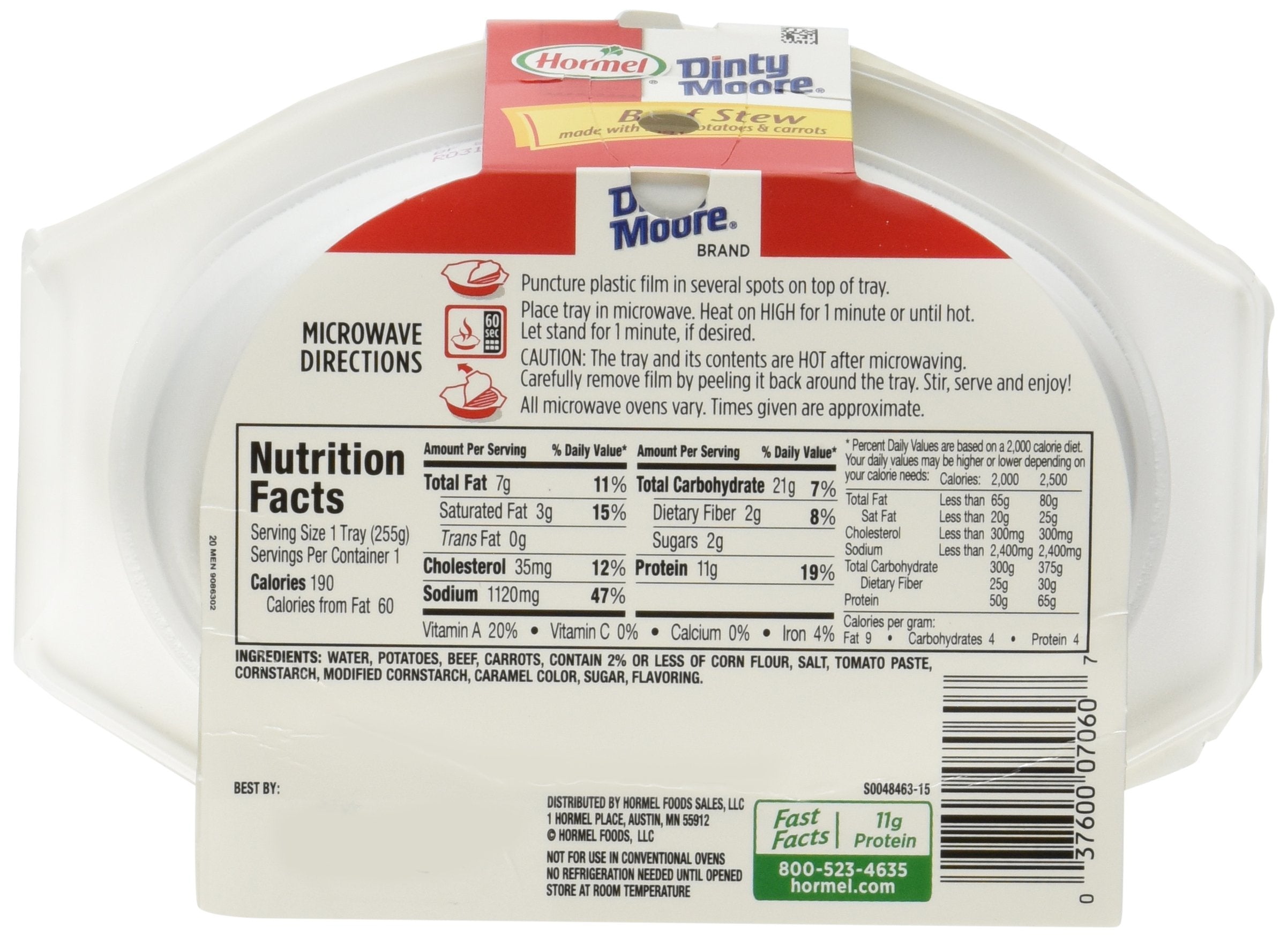 Dinty Moore Microwaveable Classic Beef Stew, 9-Ounce (Pack of 6)