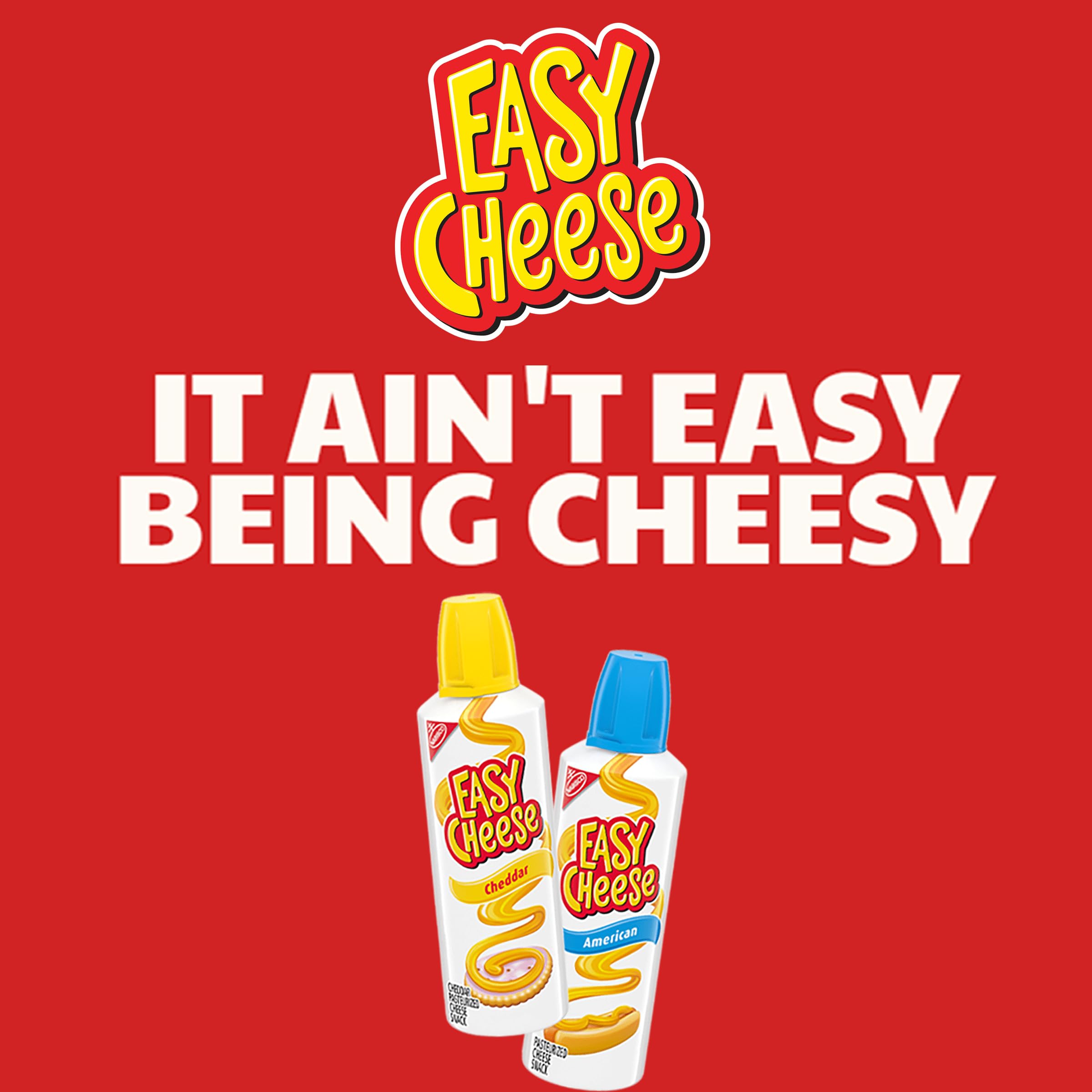 EASY CHEESE Cheddar Cheese Snack, 8 oz