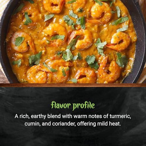 Frontier Co-op Certified Organic Curry Powder, 1-Pound Bulk, Aromatic Blend 11 Indian Cooking Spices for Meat, Seafood, Tofu