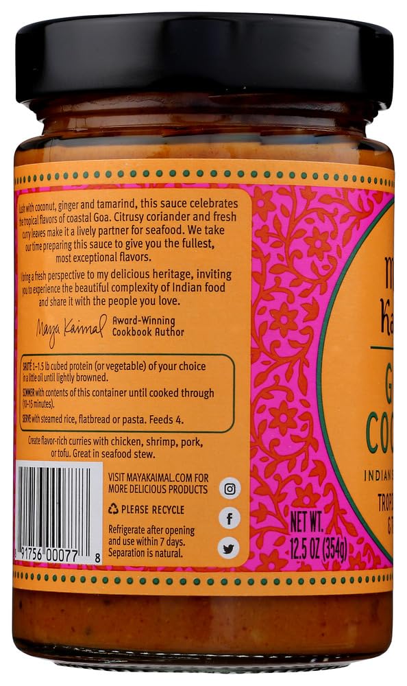 Maya Kaimal Goan Coconut Indian Simmer Sauce 12.5 oz each (2 Items Per Order)