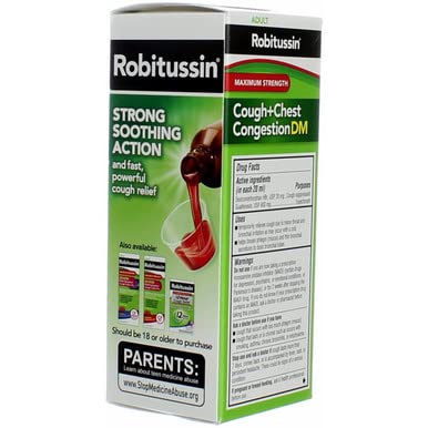Robitussin Adult Cough+Chest Congestion DM Liquid Maximum Strength - 4 oz