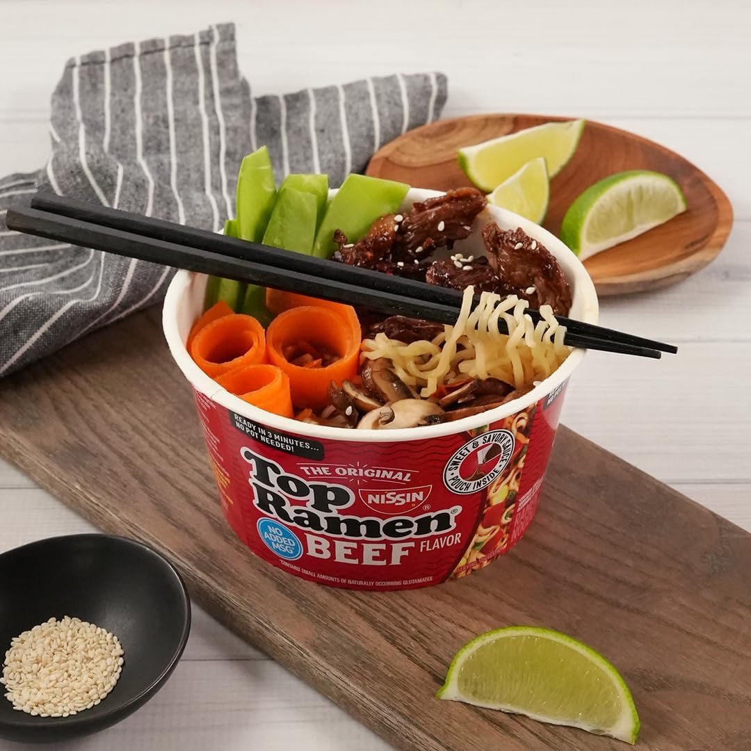 Nissin Top Ramen Noodle Soup, Soy Sauce