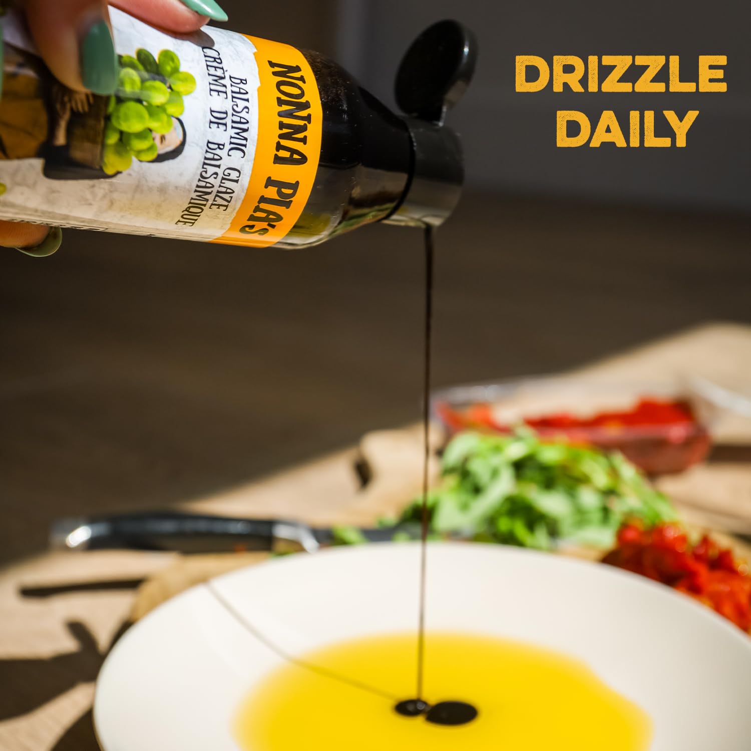 Nonna Pia's Balsamic Glaze | Aged Vinegar from Modena, Italy | Slow Simmered for a Thick, Velvety, and Robust Flavor | Perfect for Any Dish
