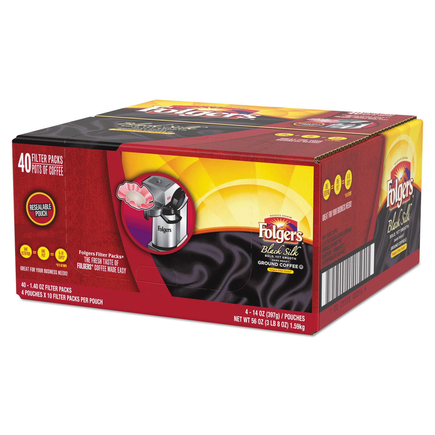 Folgers Black Silk Coffee Filter Packs - 1.4oz