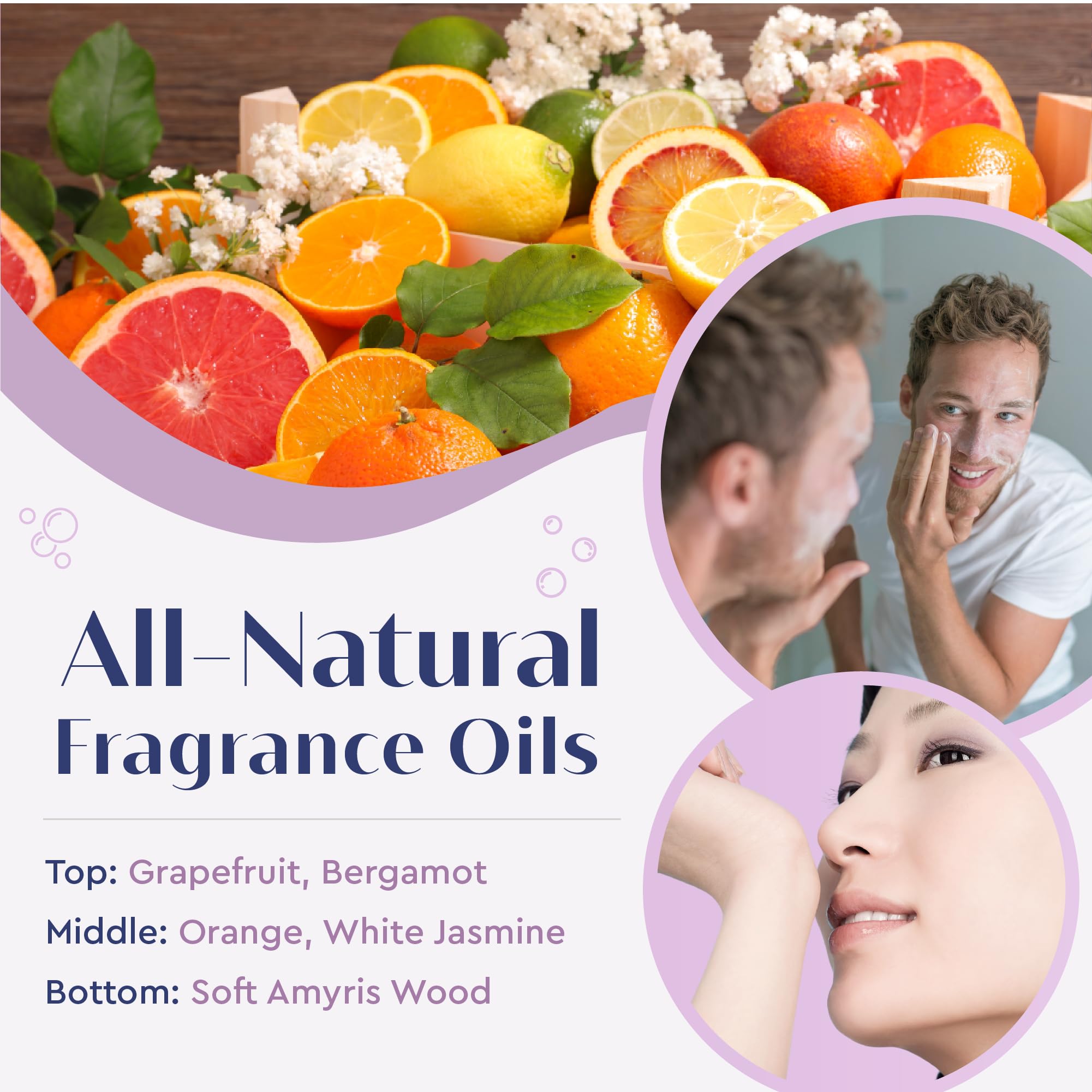 Baudelaire Exfoliating Soap, Loofa Bath Soap & Body Soap, Natural Soap, Triple Milled with 100% Natural Fragrance