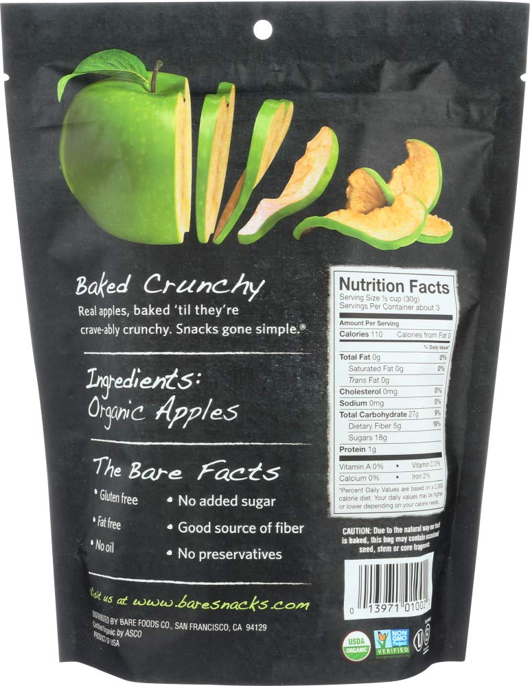 Bare Fruit, Great Granny Crunchy Apple Chips, 3 oz (Pack of 1)