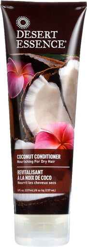 Desert Essence Coconut Conditioner - 8 Fl Oz - Pack of 3 - Strong & Healthy Hair - Restores Natural Luster - Coconut Oil - Jojoba Oil - Sun Flower Oil - Refreshing - Scented