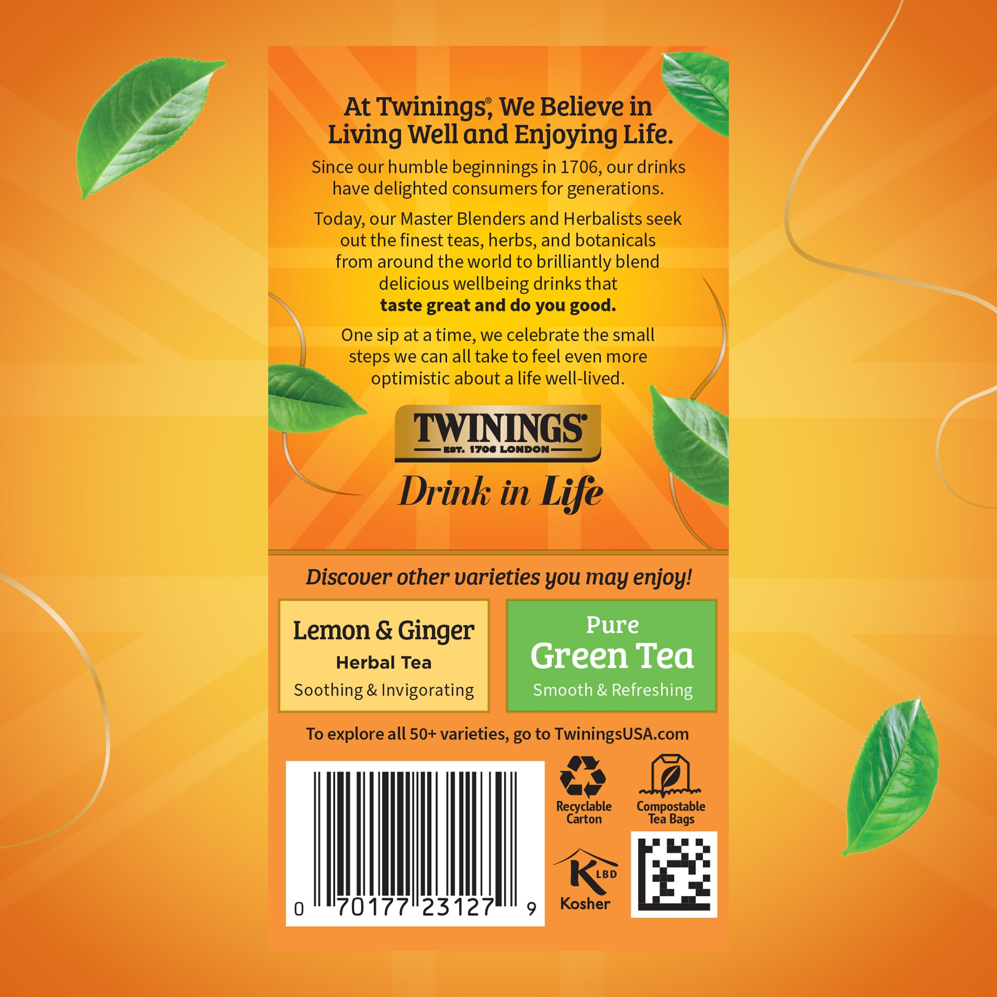 Twinings Earl Grey Black Tea Individually Wrapped Bags