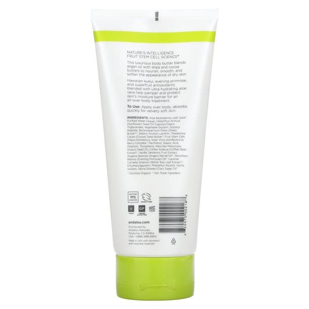 Andalou Naturals Body Butter Nrshng Kukui Coc