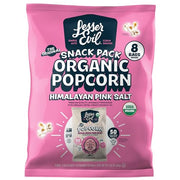 LESSEREVIL Organic Himalayan Pink Salt Popcorn 8pk, 0.46 OZ