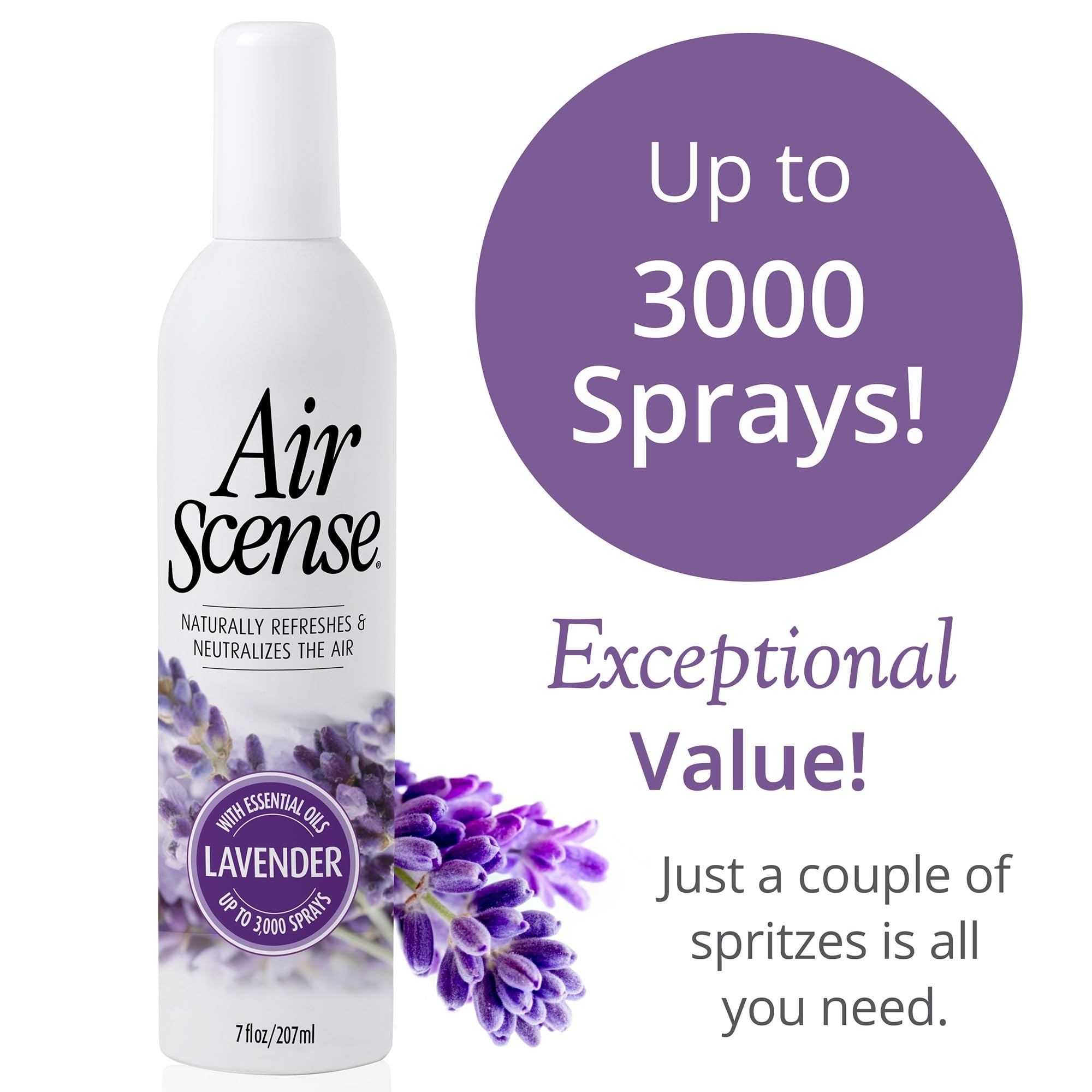 Air Scense Essential Oil Air Freshener - Non-Aerosol | Refreshing, Long-Lasting Scent | Eco-Friendly | Exceptional Value
