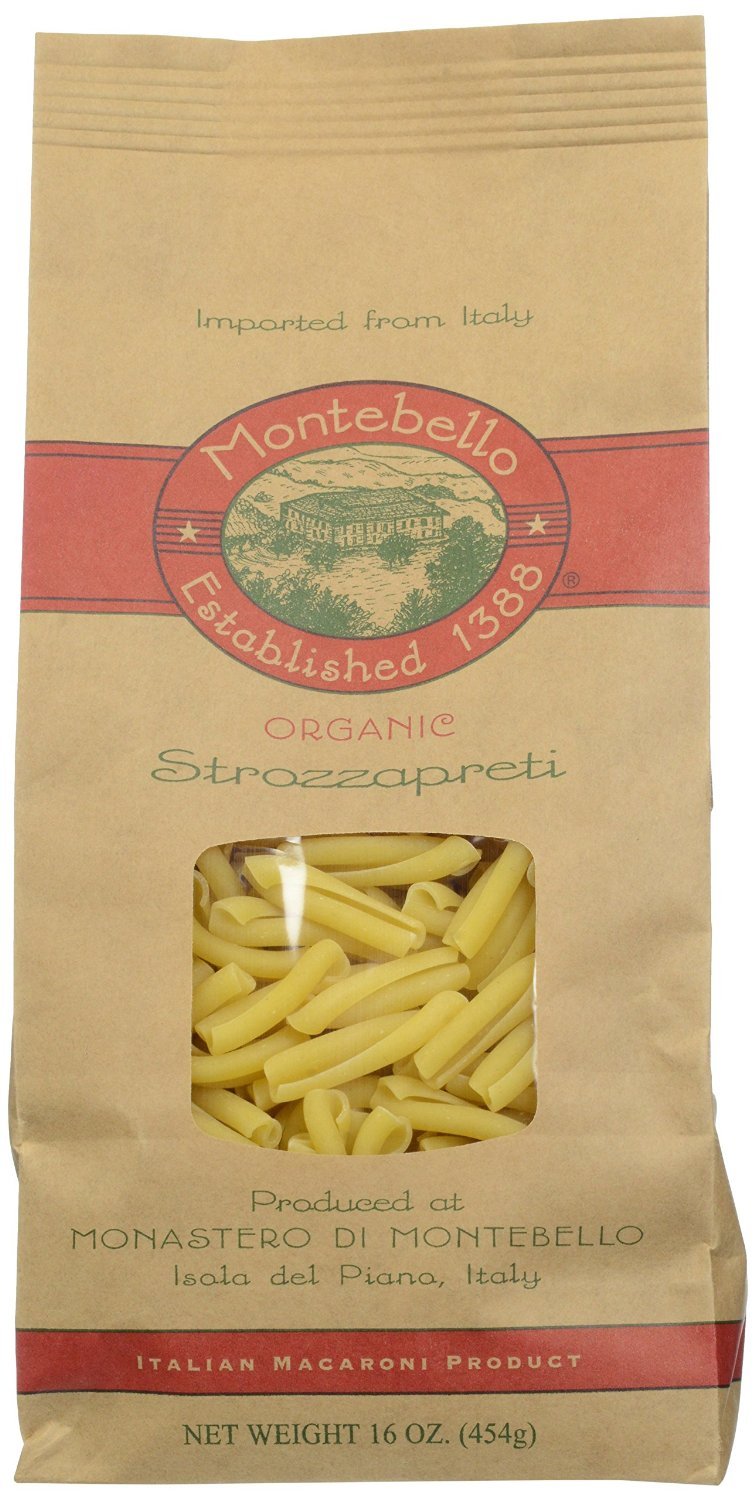Montebello Organic Strozzapreti Artisan Pasta, Non GMO, 16 Ounces (Pack Of 12)