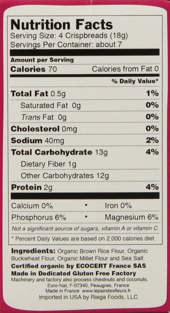 Le Pain des Fleurs Crispbread, 4.4 Ounce
