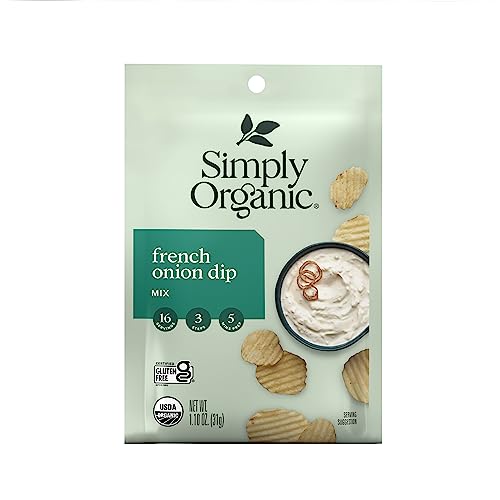 Simply Organic French Onion Dip, Certified Organic, Gluten-Free | 1.1 oz | Pack of 2