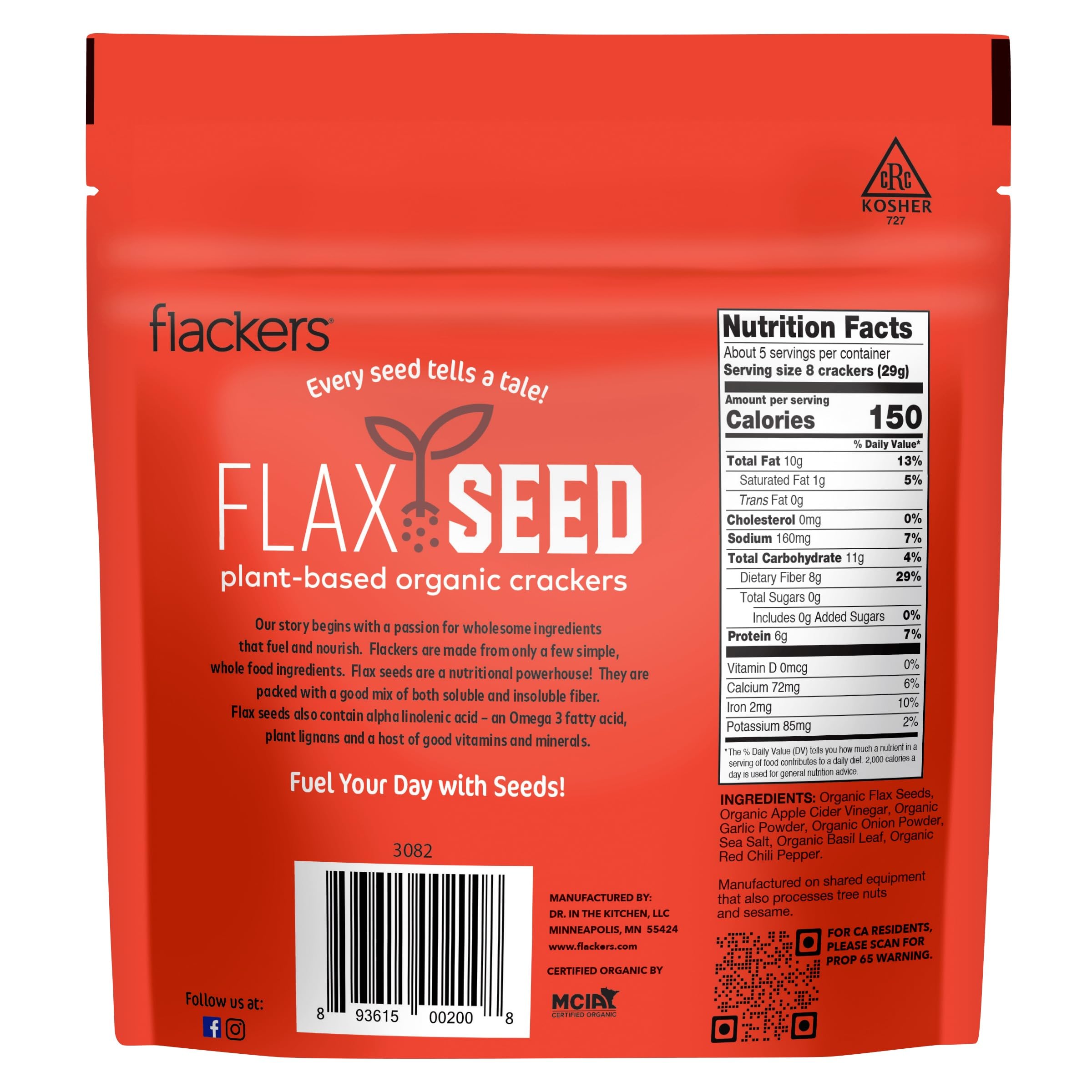 Sea Salt Flaxseed Crackers
