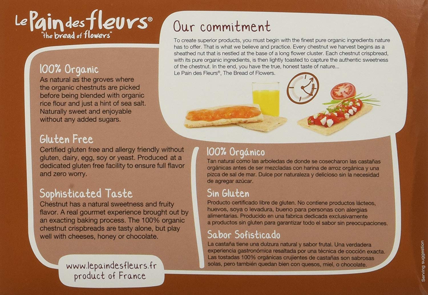 Le Pain Des Fleurs, Pack of 6, 4.4oz (Chestnut)
