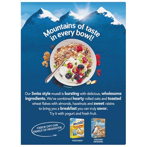 Alpen Original Muesli, Swiss Style Muesli Cereal, Whole Grain, Non-GMO Project Verified, Heart Healthy, Kosher, Vegan