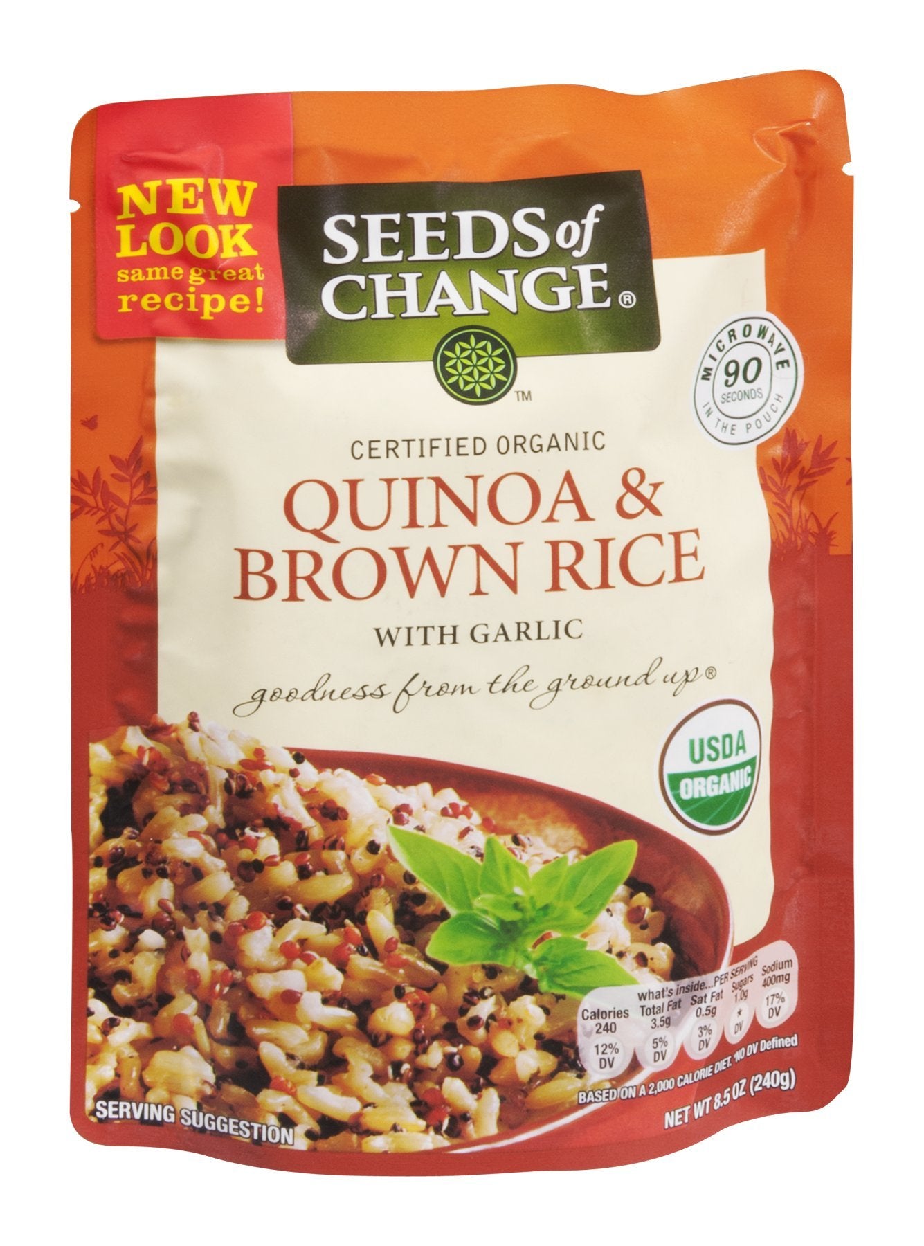 Seeds Of Change Organic Quinoa & Brown Rice with Garlic ( 12x8.5 OZ)