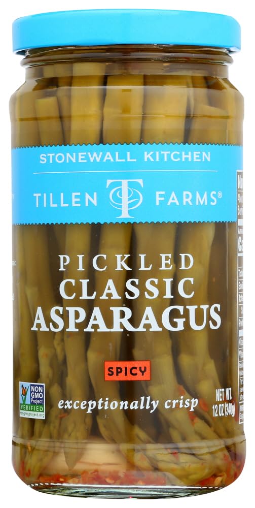 Tillen Farms Pickled Spicy Asparagus, 12-Ounce Bottles (Pack of 6)