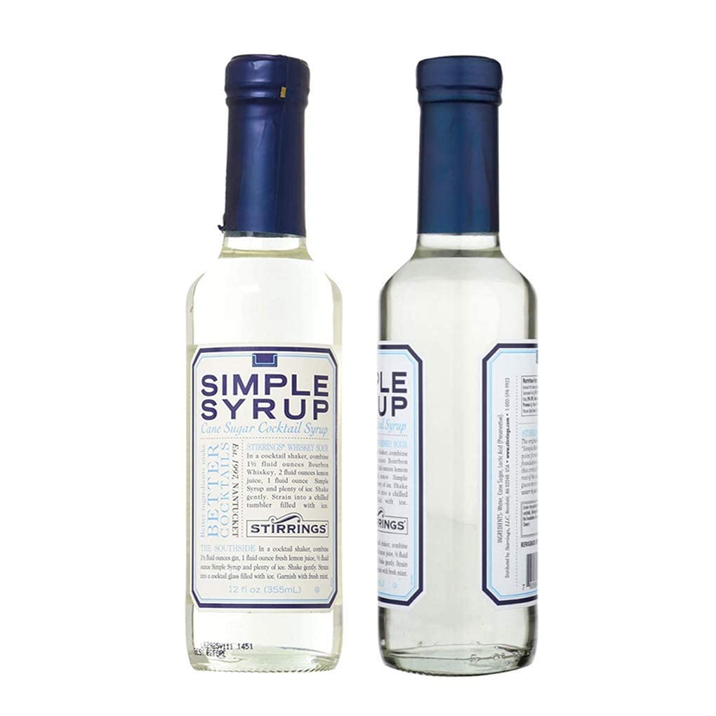 Stirrings Pure Cane Simple Syrup Cocktail Mixer, 12 ounce bottle | Pack of (1)
