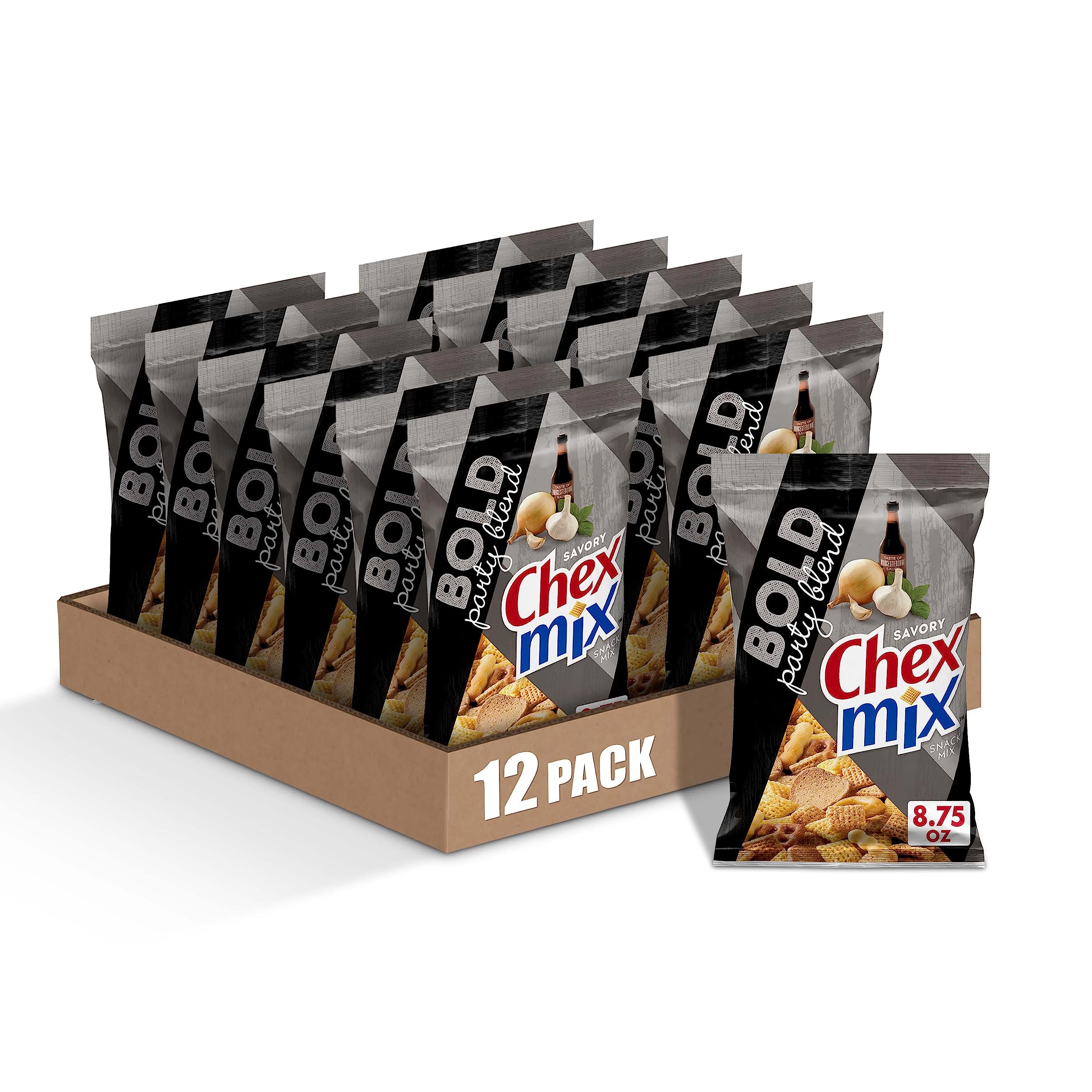 Chex Mix, Savory Snack Bag, 8.75 oz (Pack of 12)