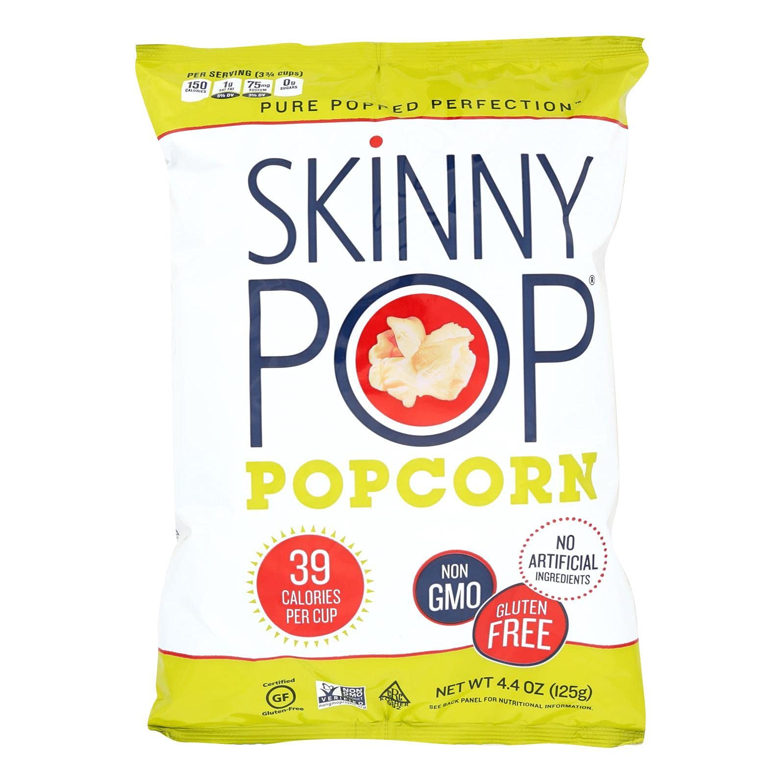 SkinnyPop Popcorn Natural 4.4 oz (Pack Of 12)