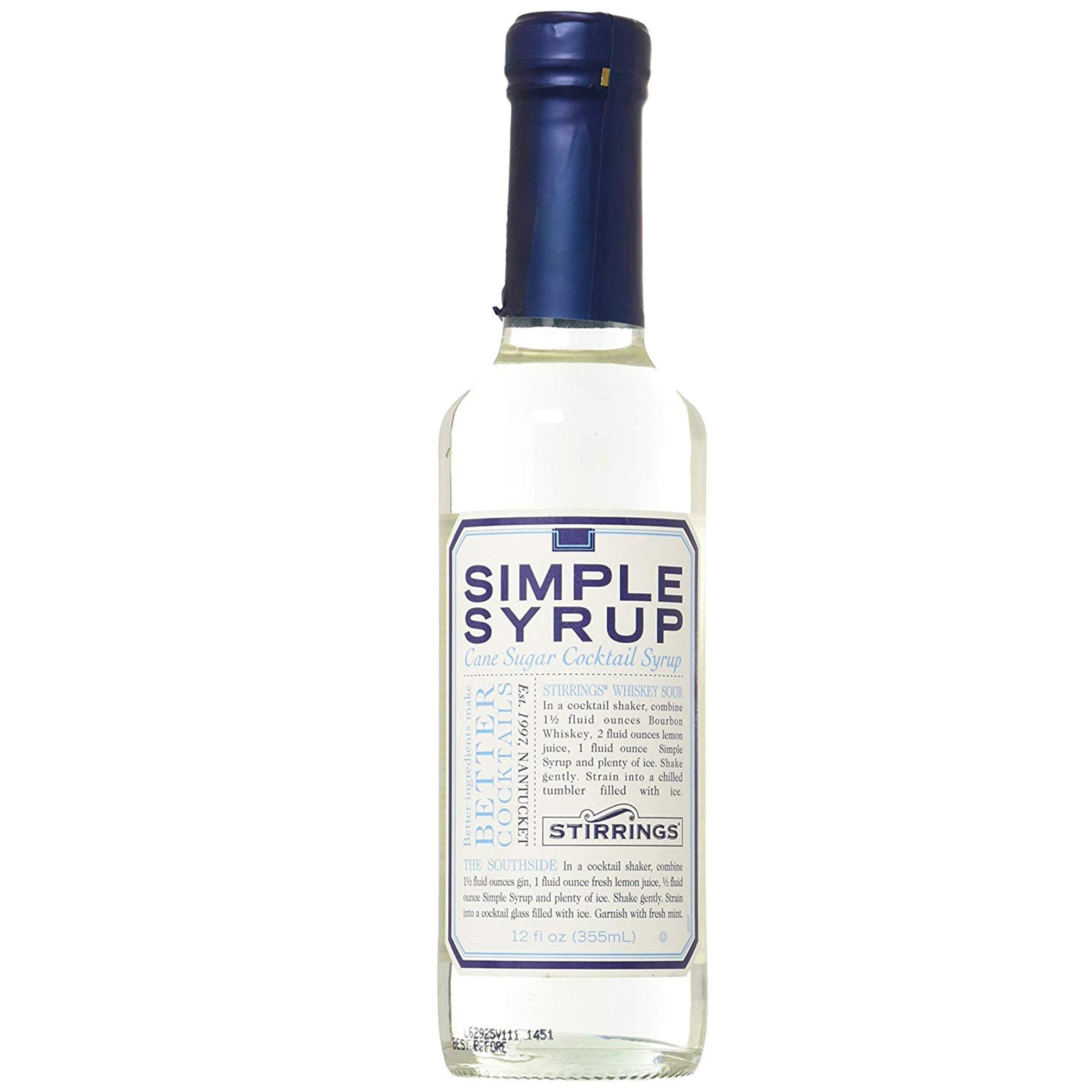 Stirrings Pure Cane Simple Syrup Cocktail Mixer, 12 ounce bottle | Pack of (1)