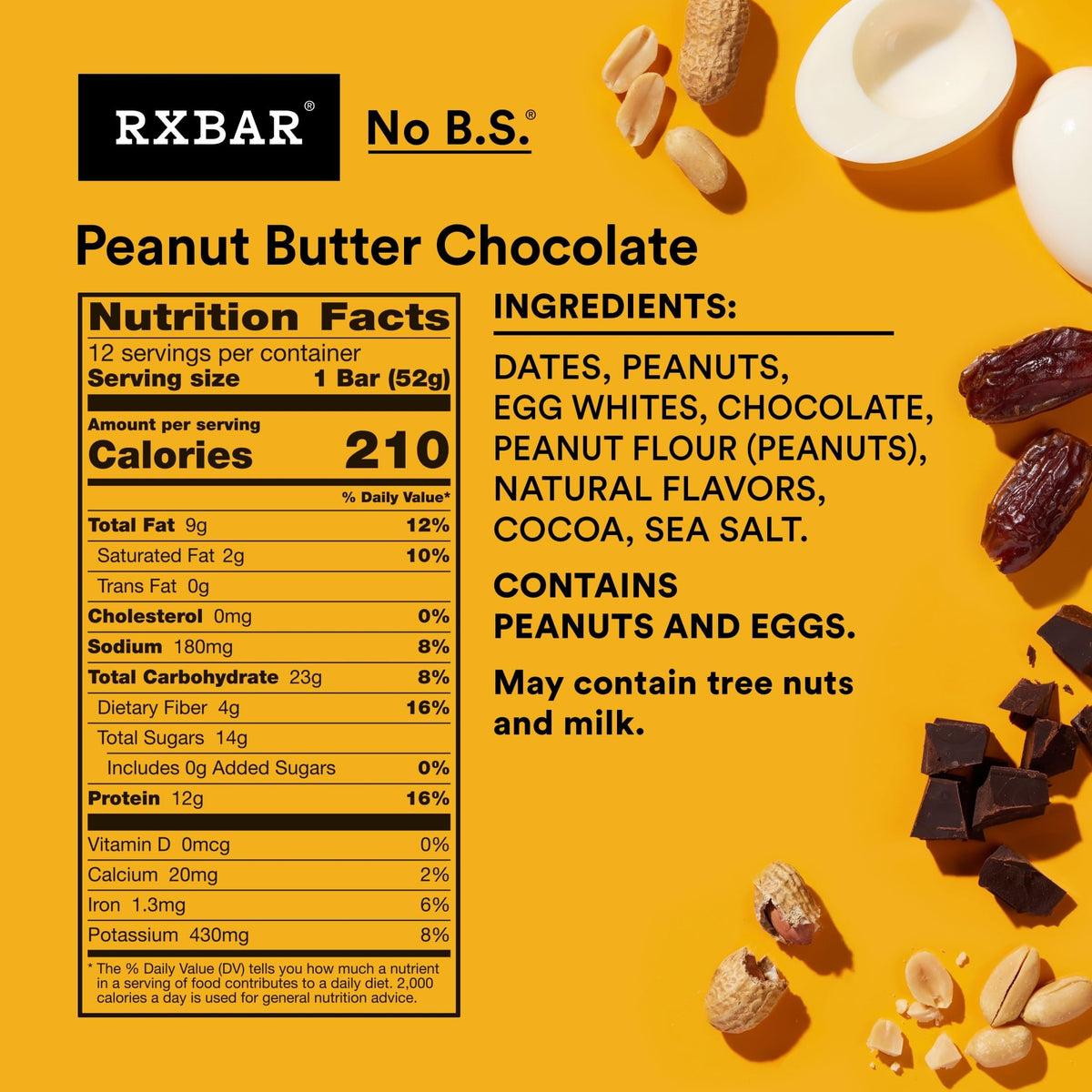 Apple Rx Bar RXBAR Protein Bars, Protein Snack, Snack Bars, Peanut Butter Chocolate ...