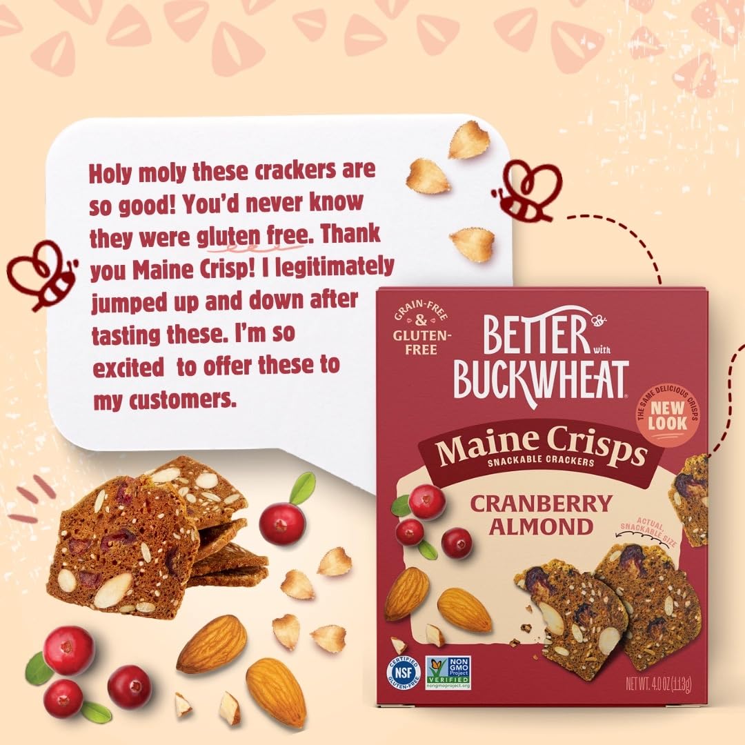 Maine Crisp Wild Blueberry Walnut Crisps, 4 OZ