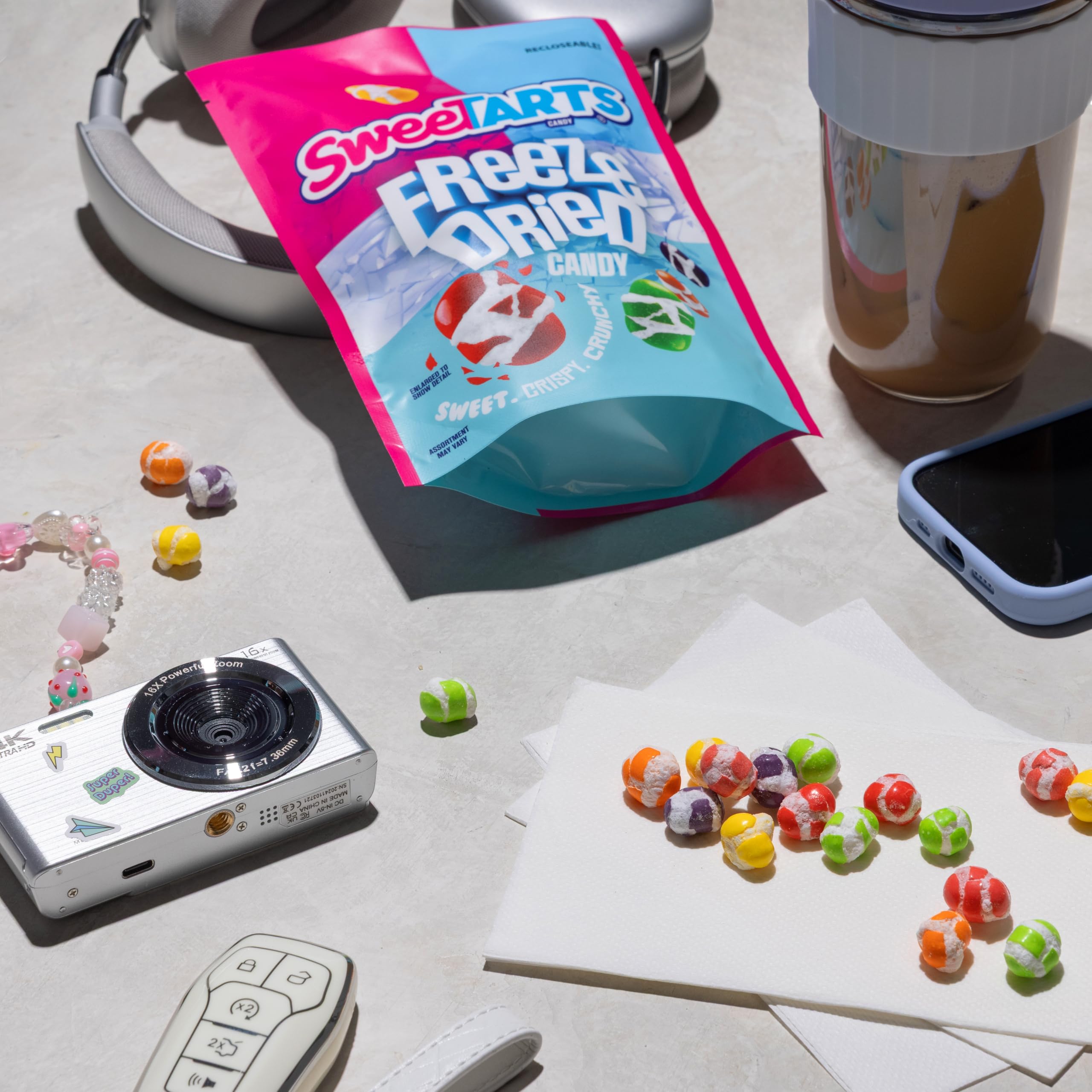 SweeTARTS Freeze Dried Candy, Fruity Flavored, Recloseable Bag 4.0 oz