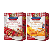 Calhoun Bend Mix Peach/Cherry Variety Sweet & Crunchy Whole Grain Oats Topping for Versatile Deep Dish Desserts | Ideal for Cherries, Peaches & More | Easy Microwave or Oven Prep - 8 oz (Pack of 2)