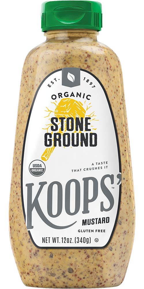 Koops Mustard Organic Stone Ground, 12 Ounce (Pack of 12)