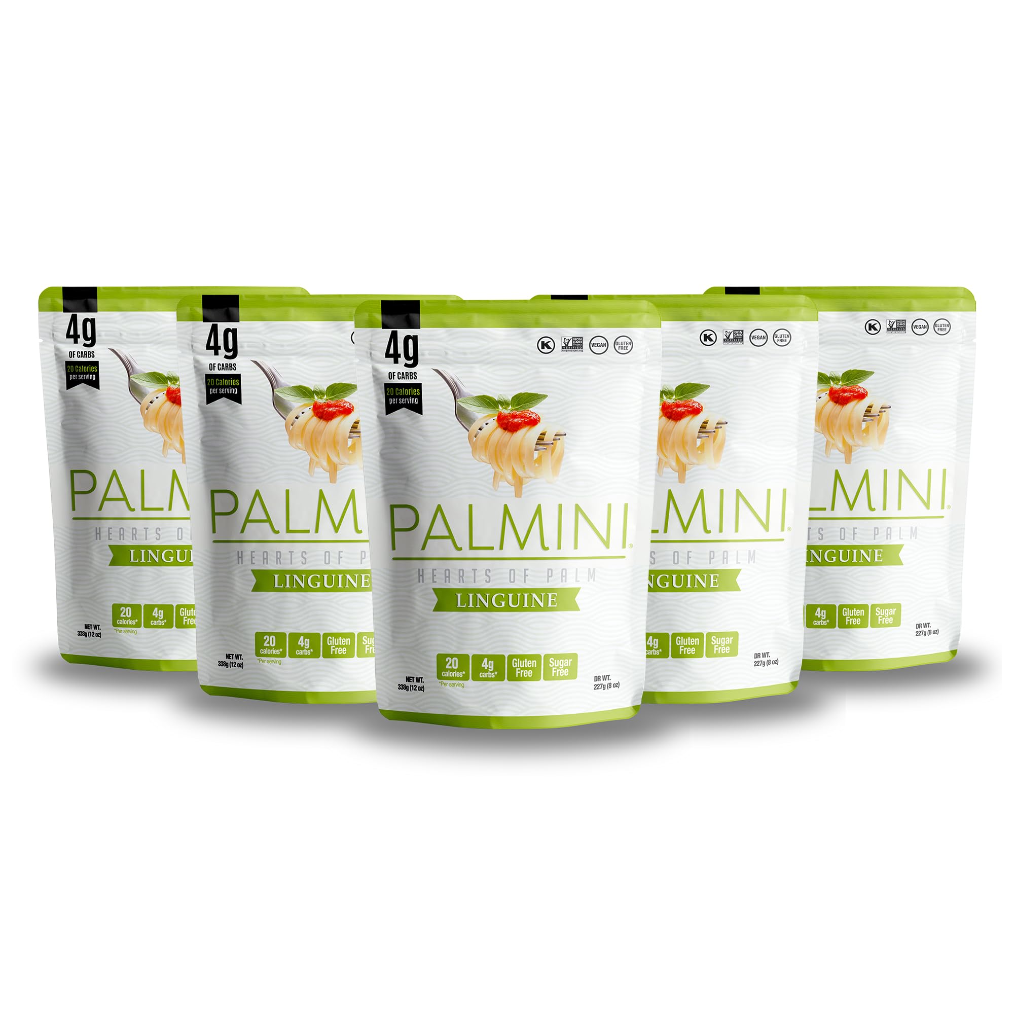 Palmini Linguine Pasta | Low-Carb, Low-Calorie Hearts of Palm Pasta | Keto, Gluten Free, Vegan, Non-GMO | As seen on Shark Tank |(12 Ounce - Pack of 1)