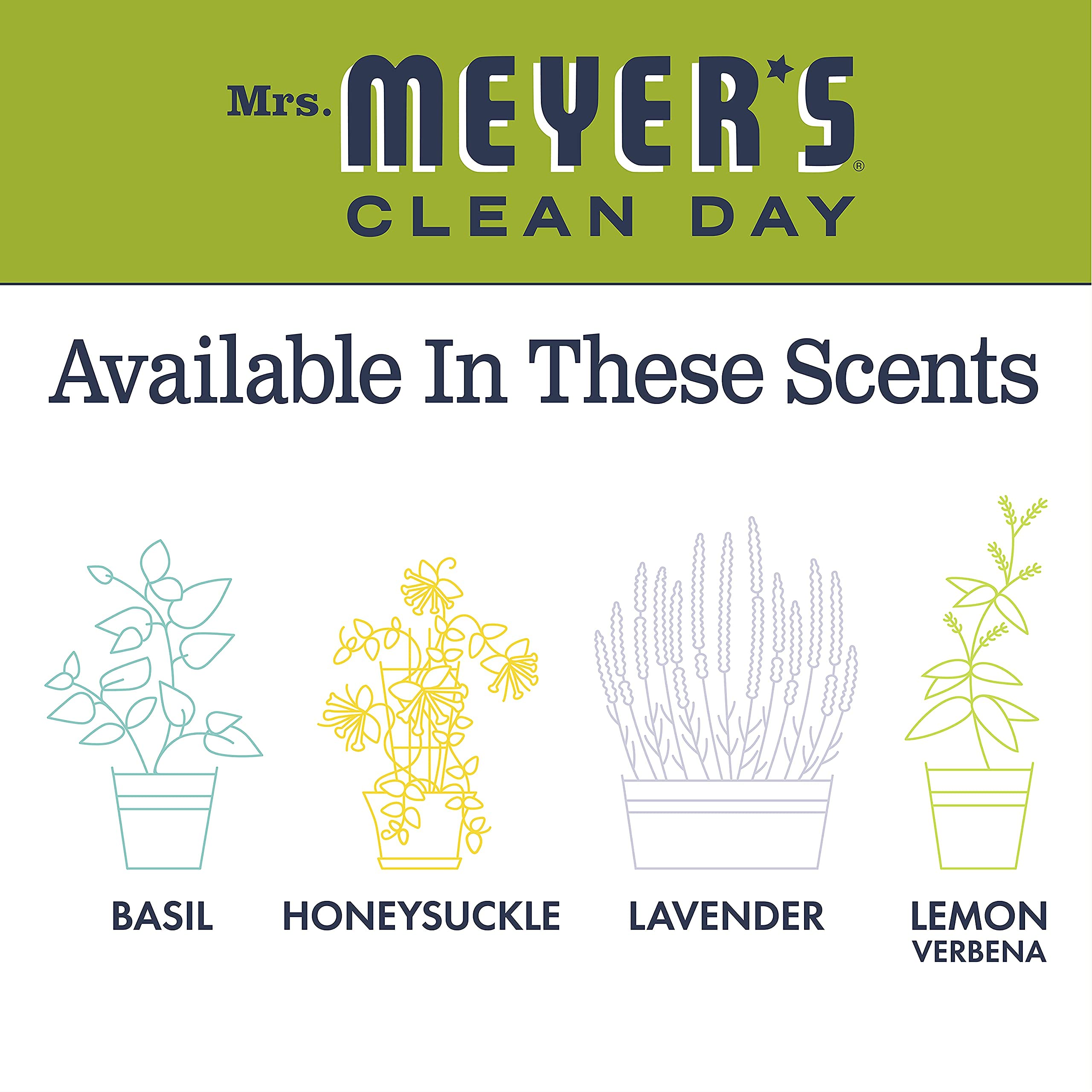 Mrs. Meyer's Clean Day Scented Soy Candle, Lemon Verbena Scent, 7.2 ounce candle